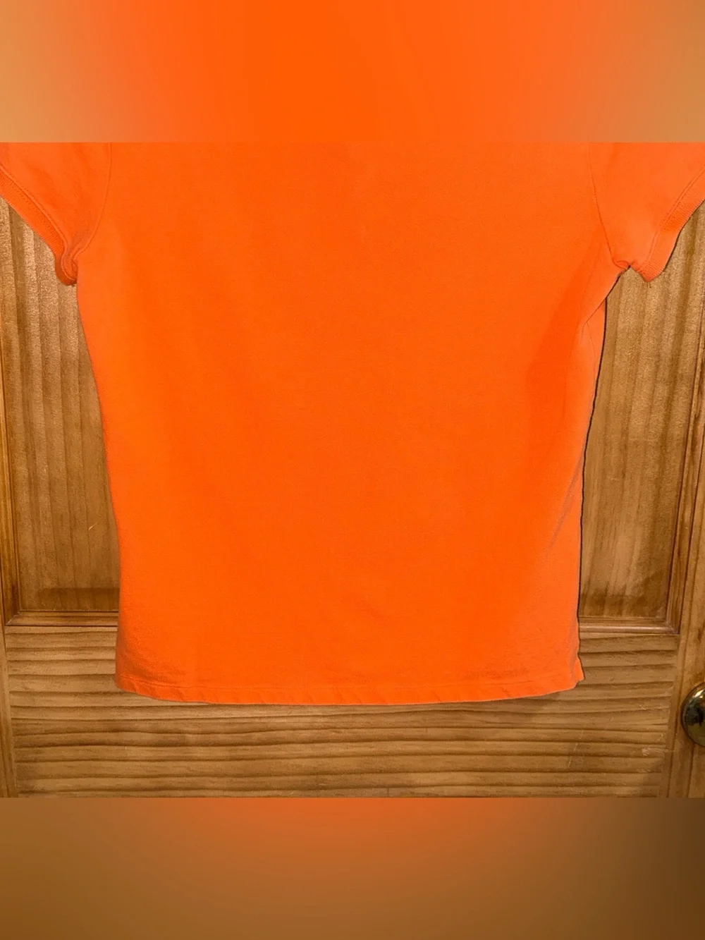 Aeropostale Orange and White Stretch Button-Down Polo Shirt -XL-EC - Picture 8 of 11